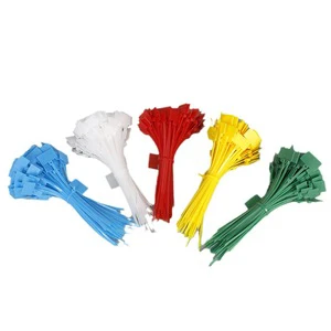 Factory Direct Color Nylon Label Cable Tie Net Binding Belt Elevator Tag Sign Mark Waterproof 100mm Length 2.5-3.0 Width