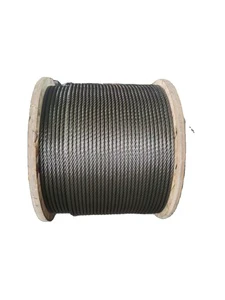 Ungalvanized Drawn Wire Rope 10mm Elevator Hoisting Cable 8x19S+IWRC Steel Core Heavy Duty High-Rise Lift Systems Welding