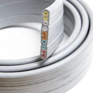 Iron Core Metal Optical Fiber Flexible Flat Special Lift Traveling Cat6 Elevator Cable