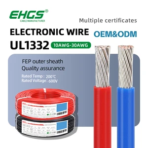 EHGS UL1332 Flexible FEP Stranded Copper Electrical Cable 300V High Temperature Auto Power Control Systems Appliance Heating