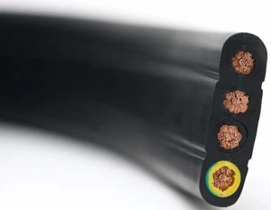 H03rn-f H05rn-f H07rn-f 3x1.5 3x2.5 3x3.5mm2 Hepr Flexible Oxygen Free Copper Submersible Pump Cable Elevator Flat Cable