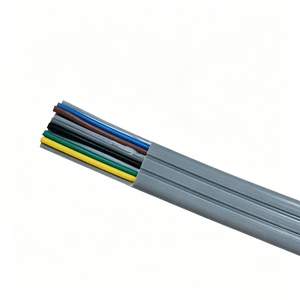 TVVBG PVC Steel Wire Reinforced Flat Elevator Travelling Cable Class5 Flexible Copper High Tensile Lift Suspension Control