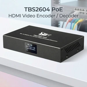 For to IP Encoder 4K H.265/H.264 with PoE & NDI|HX Support Live Streaming RTMP SRT TBS2604 Metal 2-Year Warranty