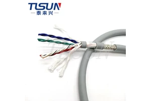 EU Certified HF-CY (st) 4x2x0.5 Servo Encoder Cable Bending and Tensile Resistance