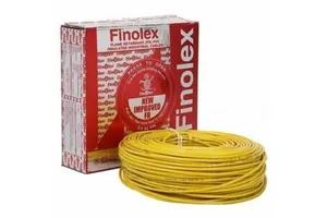 100m Yellow Finolex Electrical Wires for Industrial Power Supplies