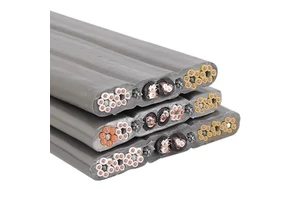 Elevator Traveling Flat Cable 20 24 28 32 40 60 Core Copper Core National Standard For Elevator Air Conditioning