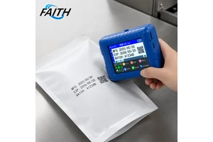 Faith 12.7mm Inkjet Printer Barcode Printing Mini Portable Handheld Inkjet Printer for Food Packaging Paper Plastic