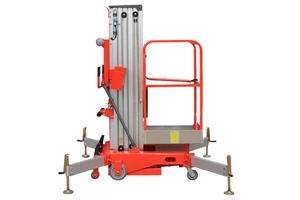 New Single Man Electric Hydraulic Elevator Cable Sling 6m-12m Aerial Platform Lift 0.5 Ton Capacity Home Use Restaurants Retail