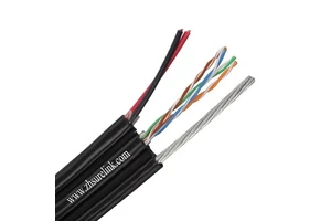 23awg PVC Jacket Elevator Cable Flat Lift Cable with Two Steel Wire Lan Cable UTP CAT6 Elevator Cable