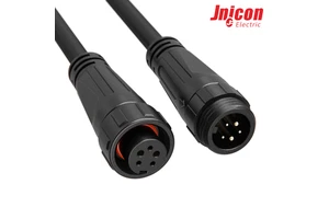 M16 2+3 Pin Hybrid Circular Connector Set 8A 125V IP67 Threaded Lock Waterproof Plug for Sensor Control