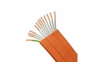 2-20 Core Flat Cable 18-17 AWG Solid PVC Insulated Rubber Sheath Crane Drag Chain Telescopic Door Elevator Door Underground Use