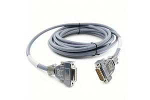 Custom High Flexibility Shielded Industrial Encoder Extension Cable DB15 Male/Female Connectors IP67 Rated Electronic