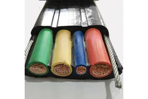 Wholesale Custom Factory Price PE Copper Double Steel Wire Crane Elevator Flat Cable 0.6/1KV 3/4/5 Core Traveling Cable