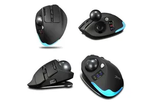 ZELOTES F-33 Pro Ergonomic Trackball Mouse with LCD Screen 730mAh Battery Tri-Mode Wireless 8000 DPI Programmable Office Mouse