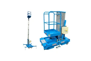 Single Man Electric Hydraulic Elevator with Cable Sling 6m-12m Aerial Platform Lift- Home Use & Retail