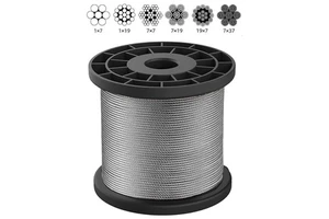 FULE 8 16mm Plastic PVC Coated 316 Stainless Steel Wire Cable Price 7x7 7x19 Cableway Elevator Crane Galvanized Steel Wire Rope