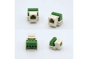 RJ11 4 Core Voice Network Module 3 Port IDC Phosphor Bronze Keystone Jack for Enterprise IP Phone Communication Cabling