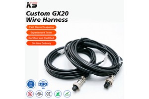 Flexible Custom Gx16 20 Wire Harness Pvc Insulated Heavy Duty Interconnect Jumper for Robotics Servo Motor Drive Connection