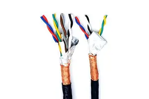 Double Shielded PVC Stranded 4 Conductor Twisted Pair Cable for Industrial Automation Encoder Servo Motor
