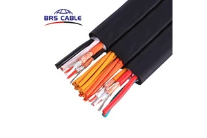 Category 6 Lan Cable CAT6 UTP Lift Travelling Elevator Flat Cable Steel Wire Heating, Elevator CCTV Camera Elastic PVC Compound