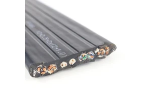 Custom Cat6a Stranded Copper Ethernet Cable 10 AWG Coil Shape for Elevator Use Power & Data Transmission