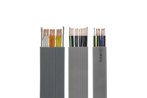 H05VVH6-F Elevator Travelling Cable 12 24 36 48 Cores Flat Lift Cable Cat5 Cat6