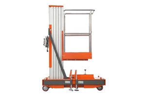 New Single Man Electric Hydraulic Elevator 6m-12m Aerial Platform Lift Cable Sling for Manufacturing Plants Machinery Repair