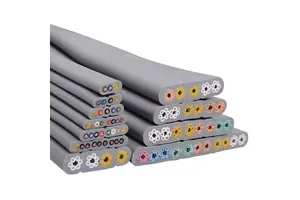 Shielded Flat Elevator Cable Hot Sale 4*CAT6 Elevator Lifts Parts Flat Travelling Cable