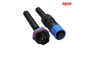 M12 2+3 Pin Field Installable Waterproof Connector IP67 Solder Type Hybrid Power Signal Plug for Solenoid Valve with Feedback