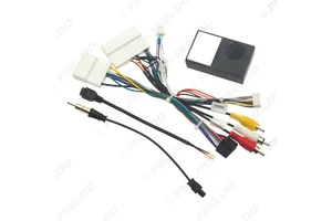 Car 16pin Power Cord Wiring Harness Adapter With Canbus Box for Mitsubishi Outlander/Triton Installation Head Unit