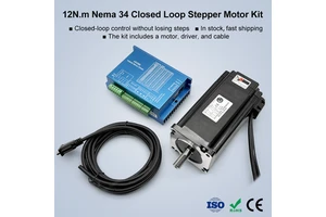 CE RoHS Nema 34 12N.m Closed Loop Stepper Motor Set with HSS86 Stepper Driver for 3D Printing, Automation, CNC Machine