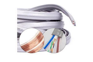 Flat Elevator Line Accompanying Cable Super Category 5 8-core Video Network Surveillance Line Double Steel Strip Power Cord
