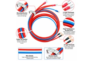 Custom Sensor Kits Fiber Laser Cable Wiring Harness Copper Core Adapter Connector for Robotic Perimeter Security EV Systems