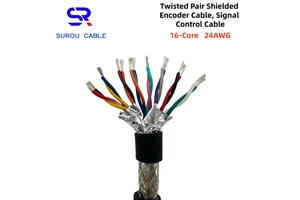 2464 24AWG 8P 16-Core Twisted Pair Shielded Encoder/Communication Cable, Signal Control Cable