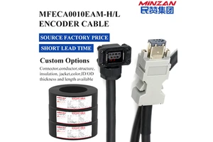 MiNZAN A4 A5 A6 Brake Drive Encoder Motor Servo Cable Wiring Harness MFECA0030EAM EAD EAE 50W 1000W