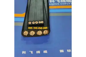Flat Flexible Multi-Core Tower Crane Cable YVFB YVFBG YVFBP YFFB YFFBG YFFBP Copper Rubber Sheathed Elevator Travel Cable
