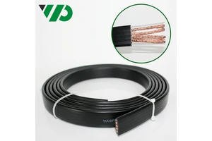 LOW VOLTAGE Bare Copper PE PVC CCTV Flat Elevator Traveling Flexible 2.5 Flat Cable