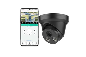 Vikylin 24/7 Full Color 4K 8MP CMOS IP Camera IP67 AI Human/Vehicle Detection POE Turret MIC Outdoor SD Card & Cloud Storage