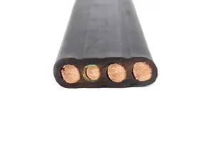 YFFB Stranded Copper Flat High Quality Flexible Elevator Lifting Cable 300V/500V Special Elastomer Insulation 8/6 AWG