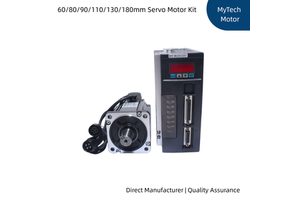 AC Servo Motor Kit 400W 750W 1.5KW 2.3KW (60mm 80mm 110mm 130mm) with Driver & Free Cables/Wiring Harness for CNC Machine