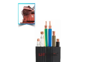 Elevator Traveling Flat Cable 300/500V with Twisted Communication Pair, PVC, 2-24C + 1-2*Pair