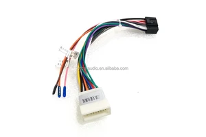 Car Radio Stereo 16PIN Wiring Harness Adaptor for Mitsubishi Galant Audio Power Cable Plug Head Unit Harness Stock Black 21cm