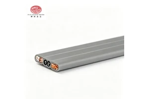 TVVB 16A IP68 Wear Resistant Bending Resistant Flat Flexible Elevator Travelling Cable PVC Insulated Sheathed Copper Conductor