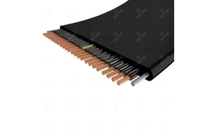 Flexible PVC insulated elevator and crane control cable with integrated steel support rope for enhanced mechanical strength