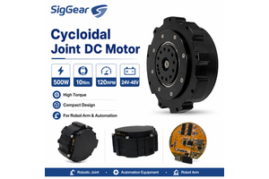 Compact Cycloidal Joint Motor 24V 48V 10Nm 50Nm Peak 120RPM 500W High Power Drive Unit for Robot Arm Automation OEM System Kit