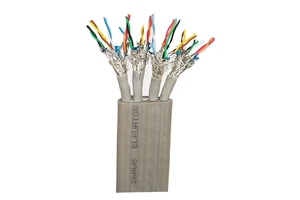 Custom Elevator Traveling Cable CAT5E CAT6 16 Pair 26AWG Flex Flat Elevator Cable