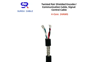 2464 24AWG 2P 4-Core Twisted Pair Shielded Encoder/Communication Cable, Signal Control Cable
