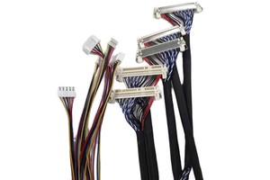 Custom LVDS Harness Adapter Cable Assembly With JST Connector 0.5mm Pitch 20-40 Pin LVDS Tinned Copper Conductor