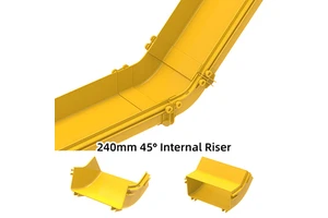 45° Internal Riser of 240mm Plastic Cable Tray for Raises or Lowers Cable Tray Elevation