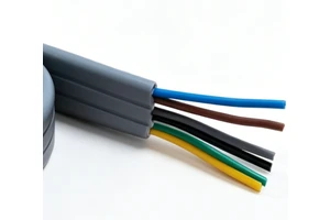 TVVBP Single Copper Braid Shield PVC Flat Elevator Travelling Control Cable Class5 Flexible 300/500V Anti-EMI Suspension Wire